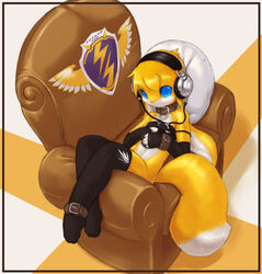  ambiguous_gender anthro armchair armwear big_iris big_pupils biped black_armwear black_clothing black_elbow_gloves black_footwear black_gloves black_handwear black_legwear black_socks black_thigh_highs black_thigh_socks blonde_hair blue_eyes blue_pupils bottomless brown_collar canid canine chair clothed clothing collar dark_armwear dark_clothing dark_elbow_gloves dark_gloves dark_handwear dark_legwear dark_socks dark_thigh_highs digital_media_(artwork) dipstick_tail elbow_gloves electronics fingerless_gloves footwear fox fur furniture gloves hair handwear headphones hybrid iris lagomorph leather leather_collar legwear leporid light_text long_ears lying male_(lore) mammal markings monotone_armwear monotone_clothing monotone_elbow_gloves monotone_gloves monotone_hair monotone_handwear multicolored_body multicolored_clothing multicolored_ears multicolored_face multicolored_footwear multicolored_fur multicolored_legwear multicolored_socks multicolored_tail multicolored_thigh_highs multicolored_thigh_socks music on_back pillow pupils rabbit recliner skimpy socks solo stockings tail tail_markings text thigh_highs thigh_socks totem.v two_tone_body two_tone_clothing two_tone_ears two_tone_face two_tone_footwear two_tone_fur two_tone_legwear two_tone_socks two_tone_tail two_tone_thigh_highs two_tone_thigh_socks tysontan white_body white_clothing white_ears white_face white_footwear white_fur white_legwear white_socks white_tail white_text white_thigh_highs white_thigh_socks yellow_body yellow_ears yellow_face yellow_fur yellow_tail young young_anthro yumu 