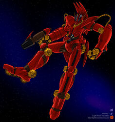  analyzer_(uchuu_senkan_yamato) antennae cable caterpillar_tracks commentary_request energy_gun mecha no_humans photoshop_(medium) ray_gun redesign robot science_fiction signature space star_(sky) uchuu_senkan_yamato uchuu_senkan_yamato_2199 weapon zenseava zero_gravity 