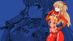  azusagawa_tsukino bodysuit bra breasts commentary_request cosplay covered_navel evangelion:_2.0_you_can_(not)_advance female gloves green_eyes hair_between_eyes hairpods hashiguchi_takashi highres interface_headset light_brown_hair long_hair look-alike looking_at_viewer neon_genesis_evangelion photoshop_(medium) plugsuit rebuild_of_evangelion skin_tight small_breasts smile souryuu_asuka_langley souryuu_asuka_langley_(cosplay) test_plugsuit underwear yakitate!!_japan 