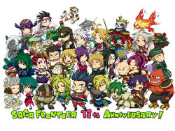  annie_(saga_frontier) anniversary asellus_(saga_frontier) blonde_hair blue_(saga_frontier) blue_eyes breasts brown_hair cleavage commentary_request doll_(saga_frontier) em_crazy emilia_(saga_frontier) everyone fuse_(saga_frontier) gloves leonard_(drag-on_dragoon) liza_(saga_frontier) long_hair lute_(saga_frontier) mecha mei_ling mesarthim multiple_boys multiple_girls princess_white_rose purple_hair rabbit_(saga_frontier) red_(saga_frontier) red_turnip riki_(saga) robot roufas rouge_(saga_frontier) saga saga_frontier short_hair silence_(saga_frontier) smile t260g_(saga) timelord 