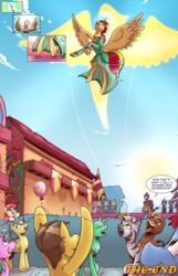  2017 alicorn arthropod avian balloon bat_pony changeling clothing crowd dialogue dress english_text equestria_girls equid equine european_mythology friendship_is_magic glowing greek_mythology group gryphon hasbro hi_res horn horse inflatable male mammal my_little_pony mythological_avian mythological_bird mythological_creature mythological_equine mythological_firebird mythology pegasus phoenix pony print_balloon saturdaymorningproj speech_bubble spiral_print sunset_shimmer_(eg) text twilight_sparkle_(mlp) unicorn wings zebra 