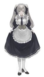  heels maid nashiamengo skirt_lift the_idolm@ster the_idolm@ster_shiny_colors yuukoku_kiriko 