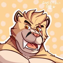  anthro kofu_grizzly_chubby male sabertooth_(disambiguation) scar solo teeth 