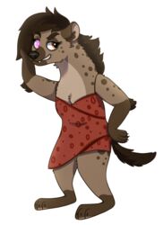  alpha_channel anthro ashidaii clothing digital_media_(artwork) dress female glowing glowing_eyes helena_(bonk6) hyena mammal markings smile smirk solo spots spotted_body spotted_hyena 