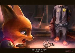  2017 anthro canid canine disney duo fox fur gidora_(artist) male mammal memories nick_wilde police zootopia 