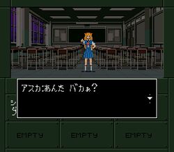  commentary_request fake_screenshot female neon_genesis_evangelion parody pixel_art shin_megami_tensei shin_megami_tensei:_if... solo souryuu_asuka_langley yg 