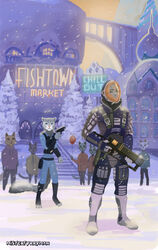  anthro as_dusk_falls_a_new_dawn_rises balloon bovid building canid canine canis caprine clothing crowd disney duo fallout fan_character felid feline female fox goat group gun handgun hi_res holding_balloon holding_object human inflatable lagomorph laser_gun leporid male mammal mask mathilda_growley microsoft military minutemen_(fallout) misterfyrryman officer pantherine pistol rabbit ranged_weapon rifle snow snow_leopard soldier suit tundratown warrior weapon wolf zootopia 