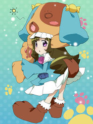  animal_ears animal_hands animal_hat anyamal_tantei_kirumin_zoo dog_ears dress female hat kizaki_(volvox) long_hair mikogami_nagisa solo tail 