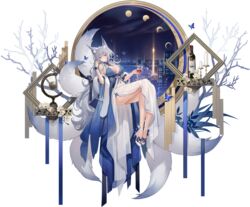  animal_ear_fluff animal_ears ass azur_lane bare_shoulders blue_dress blue_eyes bottle branch breasts bug butterfly choker cleavage closed_mouth cup dress drinking_glass feather_boa female fox_ears fox_girl fox_tail full_body grey_hair hair_ornament hand_up high_heels highres holding holding_cup invisible_chair kitsune kyuubi large_breasts large_tail long_dress long_hair long_legs looking_at_viewer moon_phases multiple_tails official_alternate_costume official_art revision shinano_(azur_lane) shinano_(dreams_of_the_hazy_moon)_(azur_lane) sitting soaryuna solo tail thighs transparent_background two-tone_dress very_long_hair white_footwear wine_bottle wine_glass 