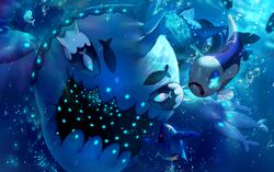  air_bubble bad_id bad_pixiv_id blue_eyes blurry bubble commentary_request fish frown gyakumushi no_humans open_mouth pokemon pokemon_(creature) sharpedo underwater wishiwashi wishiwashi_(school) wishiwashi_(solo) 