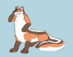  blush borges canid canid_taur canine canine_taur fox fox_taur hybrid male mammal mammal_taur mephitid mephitid_taur nieto simple_background skunk skunk_taur solo standing taur 