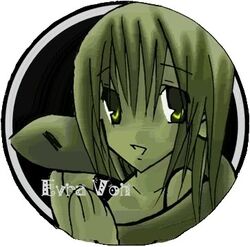  1boy evra_von green_eyes green_hair green_theme long_hair lowres monochrome smile snake the_saga_of_darren_shan yellow_eyes 