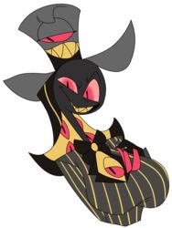  alpha_channel breasts clothing demon female hat hazbin_hotel headgear headwear hi_res humanoid mtf_crossgender multi_eye not_furry reptile rule_63 scalie simple_background sir_pentious&#039;_hat sir_pentious_(hazbin_hotel) snake solo suit transparent_background unknown_species zoopalzzzz 