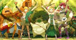  archaic_set_(zelda) bird_boy blonde_hair dress facial_hair feathered_wings food fuse_(zelda) gerudo goatee goron great_deku_tree hestu highres hsin impa instrument korok link maracas meat mineru_(zelda) pointy_ears princess_zelda purah rauru_(tears_of_the_kingdom) riju rito robbie_(zelda) sandals sidon smile sonia_(zelda) stick strapless strapless_dress sunlight the_legend_of_zelda the_legend_of_zelda:_tears_of_the_kingdom tree tulin_(zelda) wings yunobo zora 