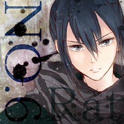  1boy blue_hair character_name commentary_request copyright_name leopon male_focus nezumi_(no.6) no.6 parted_lips scarf solo 