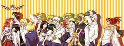  6+boys 6+girls absurdres akuma_(street_fighter) amakusa_shirou_tokisada_(samurai_spirits) character_request commentary_request crossover dio_brando gill_(street_fighter) goenitz highres ibuki_suika igniz_(kof) johann jojo_no_kimyou_na_bouken kannabi_no_mikoto krizalid m.u.g.e.n magaki_(kof) mukai_(kof) multiple_boys multiple_crossover multiple_girls orochi_(kof) rashoujin_mizuki rugal_bernstein samurai_spirits stardust_crusaders street_fighter street_fighter_iii_(series) the_king_of_fighters tobi_(discharge_cycle) touhou 