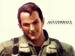  1boy ace_combat ace_combat_5 alvin_h_davenport brown_hair green_eyes lips male_focus official_art pilot_suit realistic simple_background smile solo source_request upper_body zipper 