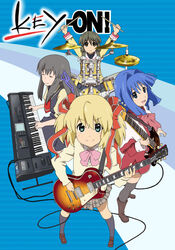  4girls air_(visual_novel) bad_id bad_pixiv_id bass_guitar bow cagayake!_girls_pose clannad company_connection crossover drum electric_guitar fender_jazz_bass gibson_brands_inc gibson_les_paul guitar ibuki_fuuko instrument k-on! kamikita_komari kanon key_(company) keyboard_(instrument) korg korg_triton little_busters! minase_nayuki multiple_girls parody pink_bow pun thighhighs toono_minagi toumokoroshi 