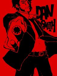  1boy beaf_chikin commentary_request dan_smith formal gun killer7 male_focus monochrome solo suit weapon 