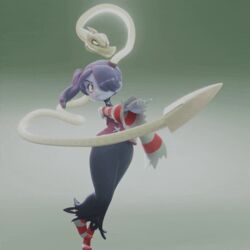  1:1 3d_(artwork) 3d_animation animated chimera clothed clothing cumminham digital_media_(artwork) female humanoid leviathan_(skullgirls) short_playtime skullgirls squigly turntable_(animation) undead zombie 