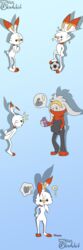  1:3 2021 absurd_res candy dessert duo evolution evolution_(transformation) female feminization feral food gender_transformation generation_8_pokemon hi_res male nintendo pokemon pokemon_(species) raboot rare_candy scorbunny simple_background tomsketchit transformation 