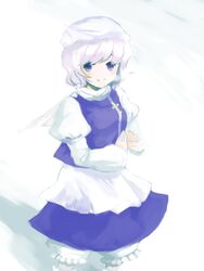  commentary_request female hat hko letty_whiterock smile solo touhou winter 