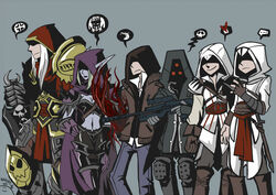  5boys alex_mercer altair_ibn_la-ahad assassin&#039;s_creed assassin&#039;s_creed_(series) ezio_auditore_da_firenze female helghast killzone_2 multiple_boys prototype_(game) sylvanas_windrunner war_(darksiders) warcraft world_of_warcraft 