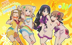  4girls akiyama_mio dress fuwafuwa_time highres hirasawa_yui jpeg_artifacts k-on! kotobuki_tsumugi multiple_girls sundress swimsuit tainaka_ritsu 