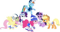  2015 absurd_res alicorn alpha_channel applejack_(mlp) blue_body blue_feathers blue_fur earth_pony equid equine feathered_wings feathers female feral fluttershy_(mlp) friendship_is_magic fur group hair hasbro hi_res horn horse indianapolis_colts mammal masemj multicolored_hair my_little_pony mythological_creature mythological_equine mythology nfl pegasus pinkie_pie_(mlp) pony purple_body purple_fur purple_hair rainbow_dash_(mlp) rainbow_hair rarity_(mlp) simple_background smile transparent_background twilight_sparkle_(mlp) two_tone_hair unicorn wings 