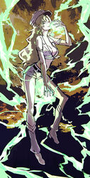  bad_id bad_pixiv_id bleach bleach:_sennen_kessen-hen blonde_hair boots breasts candice_catnipp cleavage electricity electrokinesis female green_eyes hat large_breasts long_hair magic military military_hat military_uniform one_eye_closed photoshop_(medium) solo total uniform wandenreich wandenreich_uniform 