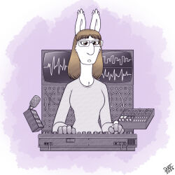  anthro camelid digital_media_(artwork) drxii electronics eyewear female glasses hi_res llama mammal monitor solo synth_(disambiguation) 