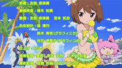  animated animated bandou_marimo beach blue brown_hair dancing female multiple_girls opening oshimoto_yuri pink screencap sexy shinjou_kanae_(teekyuu) swimsuit takamiya_nasuno teekyuu 