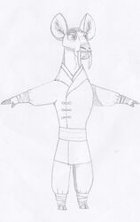  anthro arms_out army chang_li_(uncle_sam_the_man) clothing deer dreamworks facial_hair fan_character goatee kung_fu_panda male mammal mane military soldier solo tusks unclesam1976 uniform warrior water_deer 