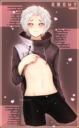  1boy artist_name elrubius femboy heart heart-shaped_pupils looking_at_viewer male male_only safe sfw snowy_(rubius_vt) vtuber watermark youtube youtube_hispanic youtuber_boy 