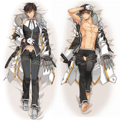  1boy black_hair closed_eyes elsword gloves highres jacket limble looking_at_viewer lying male male_focus open_clothes pixiv_manga_sample raven_(elsword) resized shoes sleeping underwear 