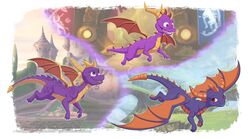  activision dragon feral flying hi_res horn ignitetheblaize mythological_creature mythological_scalie mythology purple_body scalie skylanders_academy spyro spyro_reignited_trilogy spyro_the_dragon tail teeth the_legend_of_spyro wings yellow_horn 