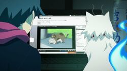  1boy animal animated animated black_hair feline iridatsu_yuuta niconico punchline 