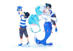  ambiguous_gender anthro asterozoan body_size_growth carrying_another carrying_partner closed_eyes digital_drawing_(artwork) digital_media_(artwork) duo echinoderm elio_(pokemon) evolution evolution_(transformation) eye_contact femboy feral generation_7_pokemon hug human larger_ambiguous larger_anthro larger_human larger_male looking_at_another looking_at_partner looking_down looking_up love male mammal marine nintendo open_mouth open_smile pinniped pokemon pokemon_(species) popplio primarina raised_arms seal simple_background siren size_difference size_transformation smaller_ambiguous smaller_feral smaller_human smaller_male smile starfish tattanbu time_lapse tiptoes transformation 