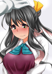  admiral_(kancolle) blush breasts commentary_request embarrassed female hand_on_another&#039;s_head headpat kantai_collection kashiwamochi_(kashiwakashiwa) large_breasts multicolored_hair naganami_(kancolle) oerba_yun_fang 