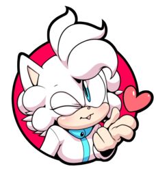  alpha_channel anthro argento blowing_kiss blue_eyes breasts clothed clothing eulipotyphlan fan_character female fur hair heart_symbol hedgehog icon looking_at_viewer mammal one_eye_closed portrait sega smile solo sonic_the_hedgehog_(series) sophie_(argento) tongue tongue_out white_body white_fur wink 