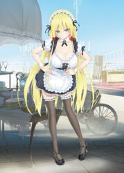  alice_(bishoujo_mangekyou) bishoujo_mangekyou cleavage garter happoubi_jin heels maid tagme thighhighs 