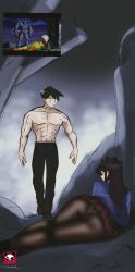  ass highres huge_ass komi-san_wa_komyushou_desu komi_shouko lying marvel meme muscular panties panties_under_pantyhose pantyhose rogue_(x-men) tadano_hitohito themaker underwear wide_hips x-men 