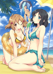  bikini furumiya_haiji kazanari_genjuurou kohinata_miku senki_zesshou_symphogear swimsuits tachibana_hibiki tagme 