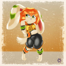  anthro canid canine clothed clothing digital_media_(artwork) female freedom_planet fur galaxytrail hair hi_res mammal milla_basset simple_background solo 