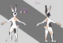  absurd_res anthro bec_the_rabbit flat_colors hi_res lagomorph leporid male mammal model_sheet rabbit solo standing vivigator 