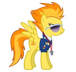  amber_eyes clothing cutie_mark durpy equid equine eyewear female feral friendship_is_magic fur glasses hair hasbro horse mammal multicolored_hair my_little_pony mythological_creature mythological_equine mythology orange_hair pegasus pony solo spitfire_(mlp) two_tone_hair whistle_(disambiguation) wings wonderbolts_(mlp) yellow_body yellow_fur 