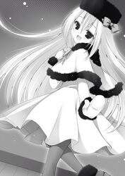  female monochrome rinslet_laurenfrost seirei_tsukai_no_blade_dance winter_clothes 