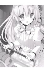  cart female food monochrome rinslet_laurenfrost seirei_tsukai_no_blade_dance 