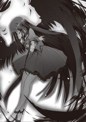  female monochrome restia_ashdoll seirei_tsukai_no_blade_dance wings 