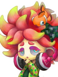  3:4 ambiguous_gender animal_humanoid annie_(splatoon) anthozoan anthozoan_humanoid clownfish cnidarian cnidarian_humanoid duo electronics female feral fish headphones hi_res hikari_watanuki humanoid marine marine_humanoid moe_(splatoon) nintendo pomacentrid sea_anemone_humanoid splatoon 